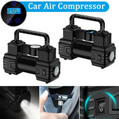 Elektriskais riepu piesūcējs 150 PSI 12V automašīnas riepu sūknis LED avārijas lukturītis Elektriskais gaisa sūknis Auto piepūšamais sūknis visiem transportlīdzekļiem
