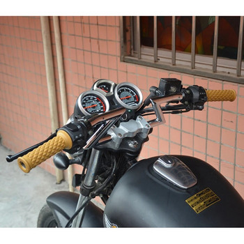 Гумени класически винтидж 22 мм мото кормило ретро ретро, подходящи за стилни части Универсални аксесоари за мотоциклети Мотоциклетна ръкохватка