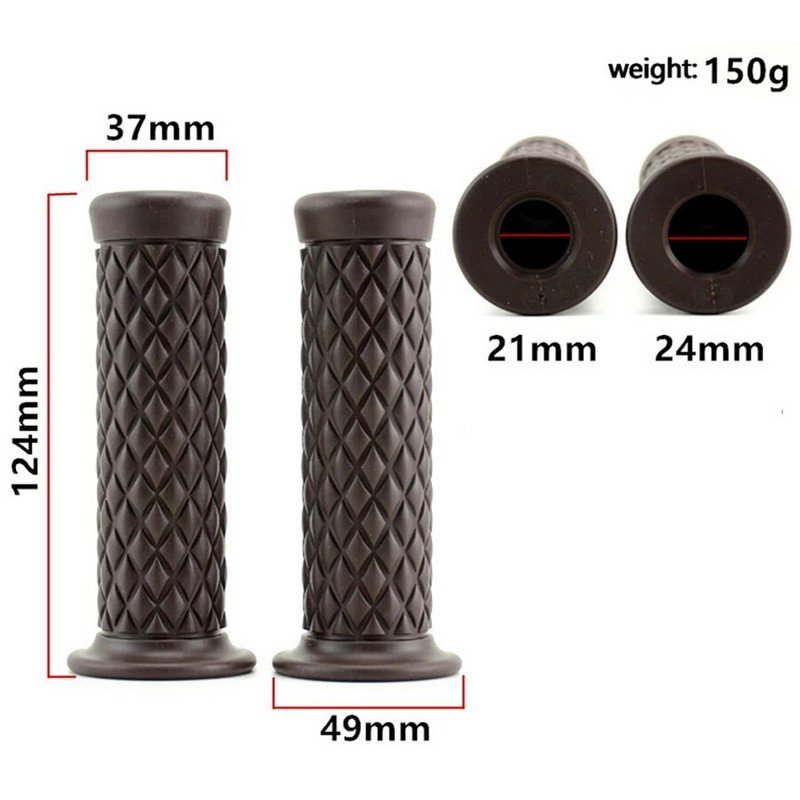 Gumijas Classic Vintage 22MM Moto Stūre Vintage Retro Fit For Style Detaļas Universāls Motocikla Piederumi Motocikla Satvērējs