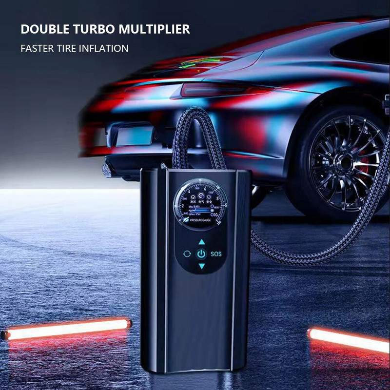 12V oro siurblys automobilio belaidis nešiojamas oro kompresorius automobilio siurblys pripučiamas ratų padangas oro purkštukas automobilio padangų pripūtimo automobilio kompresorius