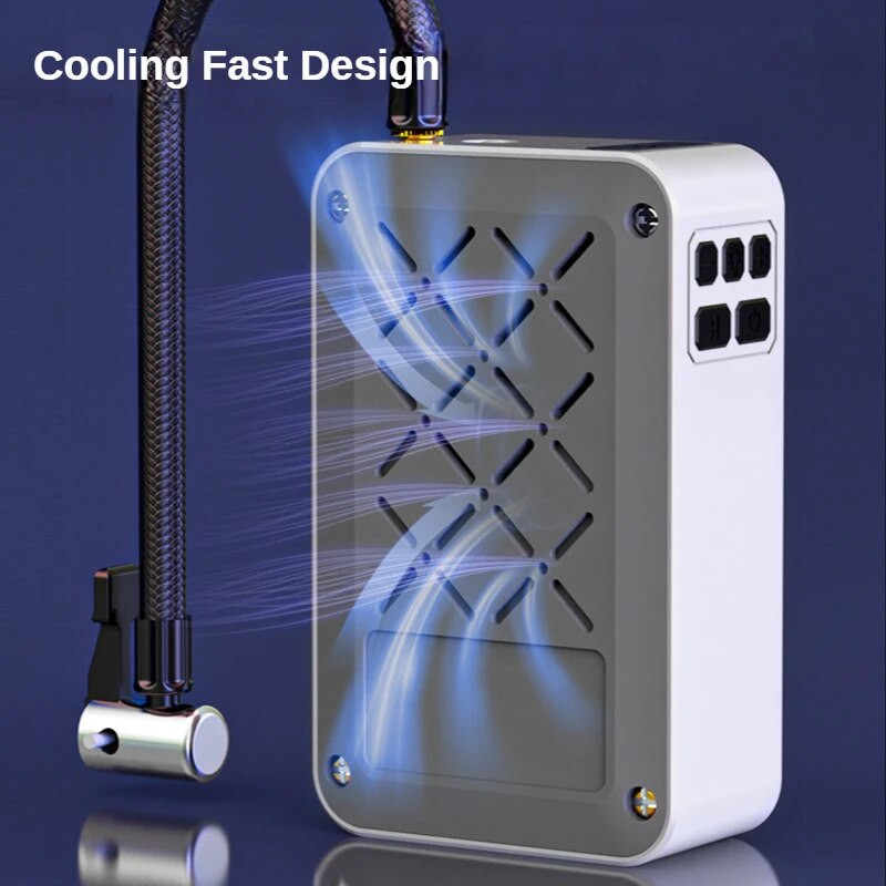 Bezvadu 4000mAh/vadu automašīnas gaisa kompresors elektriskais gaisa sūknis riepu piepūšamais sūknis mehānisks rūpnieciska stila automašīnu riepu piepūtējs