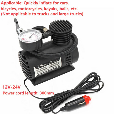 12V rokas automašīnas gaisa sūknis elektriskais gaisa kompresors pārnēsājams riepu piepūšana augstas precizitātes ātra piepūšana motocikla automašīnas velosipēdam