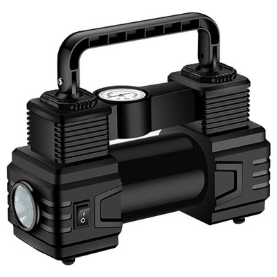 Automašīnas riepu sūknis 150 PSI 12V pārnēsājams gaisa sūknis LED avārijas kabatas lukturītis Lieljaudas gaisa kompresors automašīnas riepu piepūtējs visiem transportlīdzekļiem