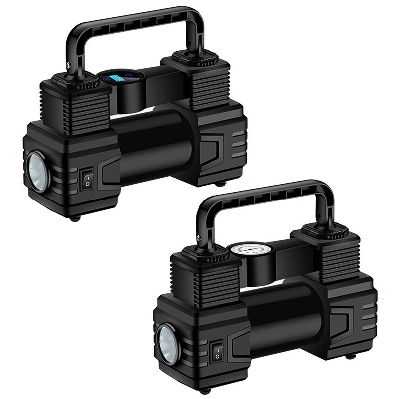 Automašīnas riepu sūknis 150 PSI 12V pārnēsājams gaisa sūknis LED avārijas kabatas lukturītis Lieljaudas gaisa kompresors automašīnas riepu piepūtējs visiem transportlīdzekļiem