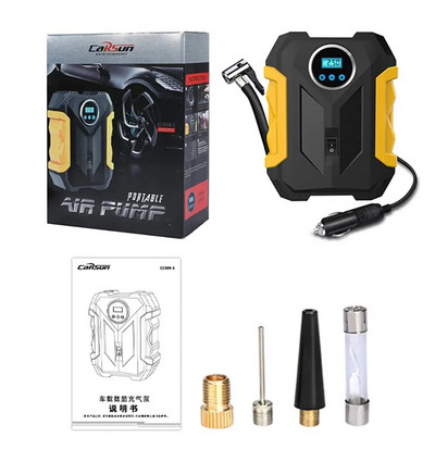 120 W automašīnas kompresors 12 V 150 psi 22 l pārnēsājams automobiļu sūknis, LED vadu digitālais riepu gaisa piepūšanas velosipēda sūknis ar LED lampu