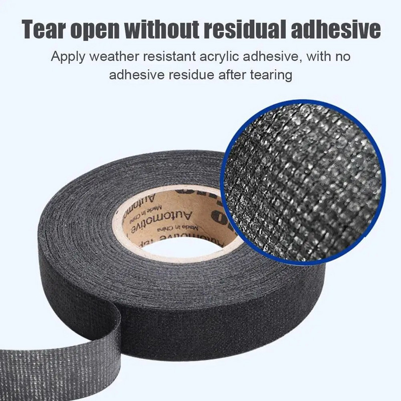 Melnas vadu siksnas lentes Pretšoka skaņas izolācijas temperatūras izturība, ūdensnecaurlaidīga elektriskās izolācijas lentes remonta instrumenti