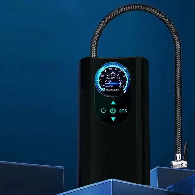 12V automobilių padangų pripūtimo įtaisas, didelio tikslumo mini padangų siurblys, greitai pripučiamas elektroninis pripučiamas siurblys motociklo automobilio dviračiui