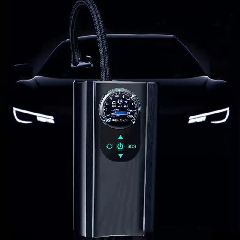 12V automobilių padangų pripūtimo įtaisas, didelio tikslumo mini padangų siurblys, greitai pripučiamas elektroninis pripučiamas siurblys motociklo automobilio dviračiui