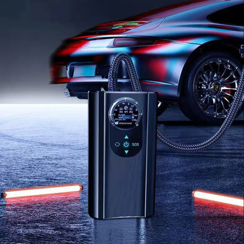 12V automobilių padangų pripūtimo įtaisas, didelio tikslumo mini padangų siurblys, greitai pripučiamas elektroninis pripučiamas siurblys motociklo automobilio dviračiui