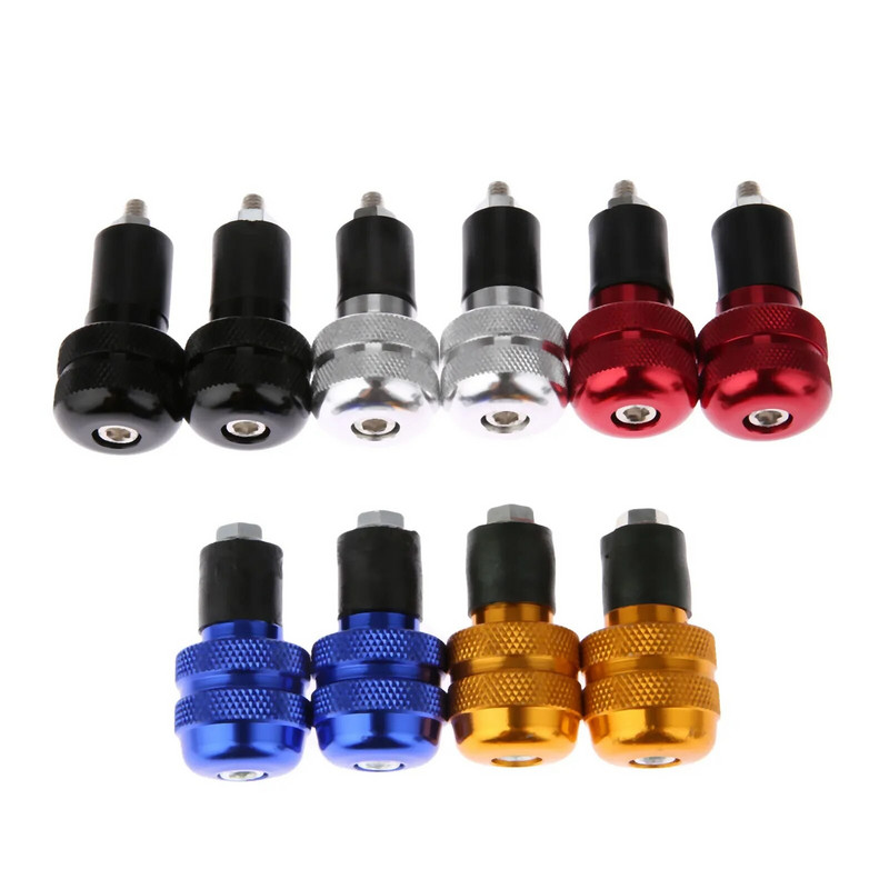 1 pāris universālie 22 mm roktura gala rokturi Honda Ducati Yamaha Kawasaki 7/8 collu motocikla stūres pretsvara spraudņa slīdnim