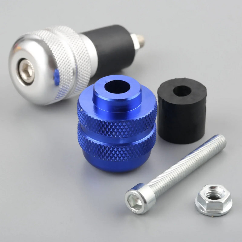 1 pāris universālie 22 mm roktura gala rokturi Honda Ducati Yamaha Kawasaki 7/8 collu motocikla stūres pretsvara spraudņa slīdnim