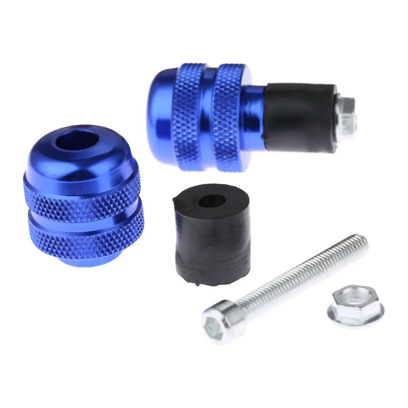 1 pāris universālie 22 mm roktura gala rokturi Honda Ducati Yamaha Kawasaki 7/8 collu motocikla stūres pretsvara spraudņa slīdnim