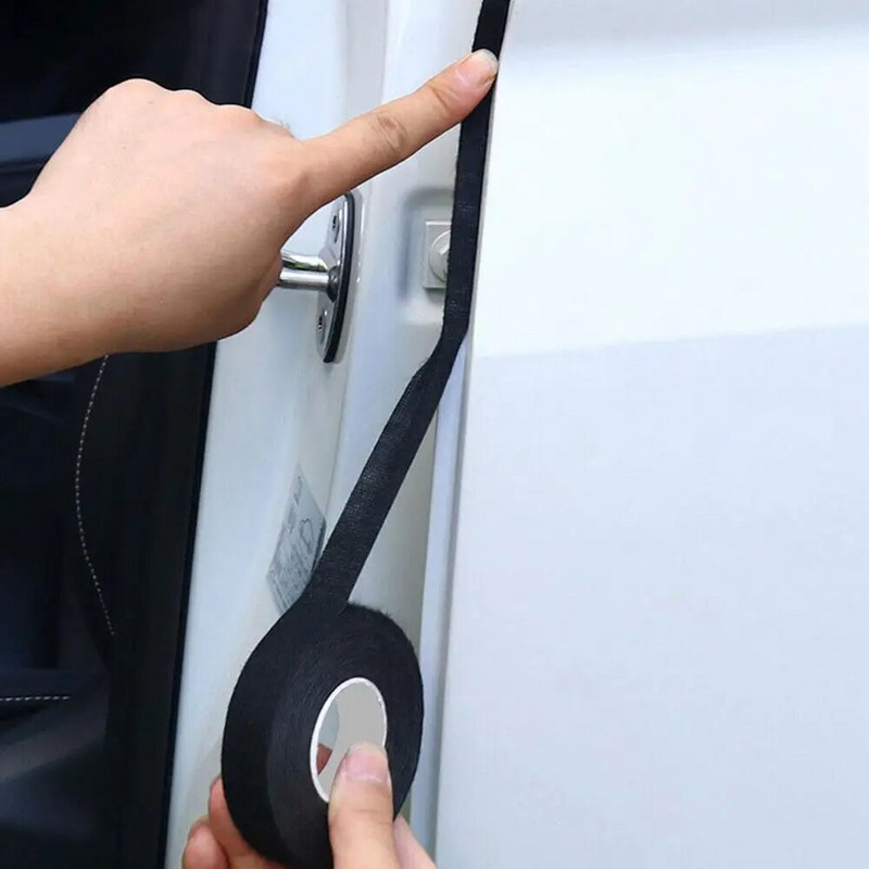 15-метрова топлоустойчива лента, забавяща горенето, самозалепваща се платнена лента за автомобилни кабелни снопове, окабеляване, защита на тъкачен стан, ширина 9/19/25 мм