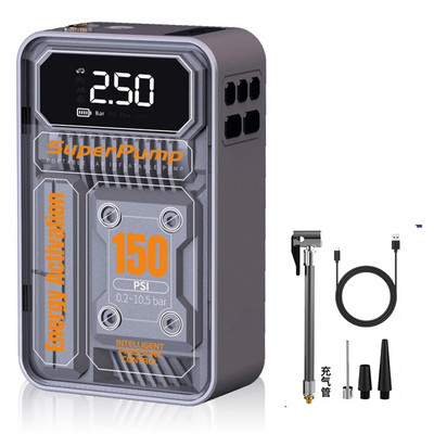 Kaasaskantav auto elektriline õhupump Kaasaskantav juhtmevaba digitaalne puutetundlik õhukompressor 150 PSI, mis sobib auto mootorratta pumpamiseks