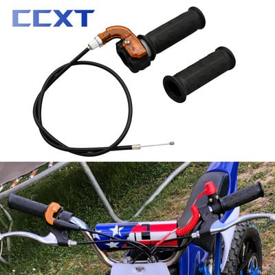 Motorkerékpár fojtószelep kábel csavaros markolat és kábel kétütemű 47cc 49cc mini motocross dirt bike ATV Quad Pocket univerzális