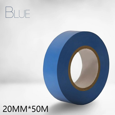 Kuum müük 1 rull PVC elektrilint isolatsioonilint leegiaeglustav 50m 20mm mitmevärviline otseasendusauto tarvikud