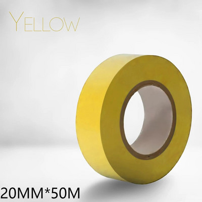 Kuum müük 1 rull PVC elektrilint isolatsioonilint leegiaeglustav 50m 20mm mitmevärviline otseasendusauto tarvikud