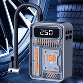 150PSI bezvadu automašīnu riepu piepūšanas ierīce, pārnēsājama 30000 apgr./min gaisa kompresora digitālais piepūšamais sūknis motociklu riepu bumbiņām