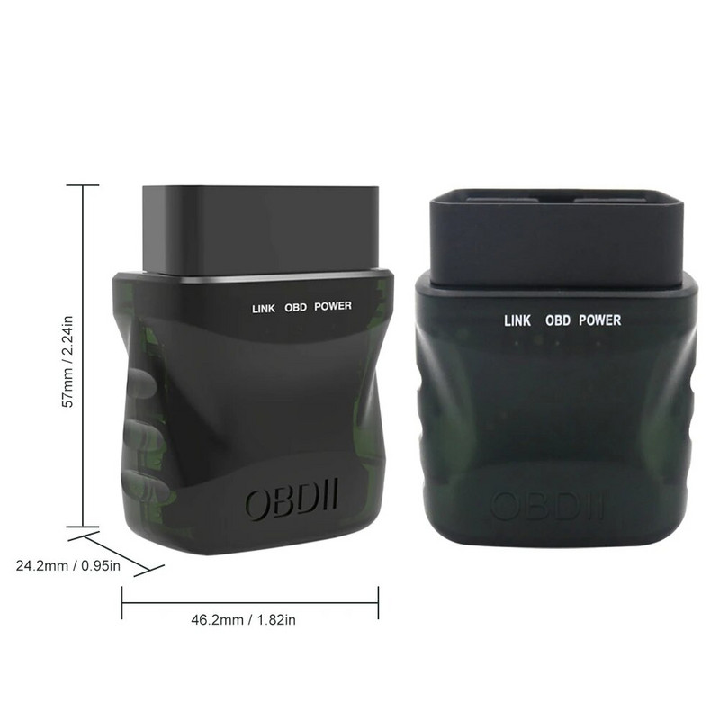 ELM327 V1.5 OBD2 skeneris Bluetooth 4.0 OBD2 automašīnas diagnostikas rīks OBDII dzinēja gaismas kļūdas kodu lasītājs bezvadu darbam ar IOS Android datoru