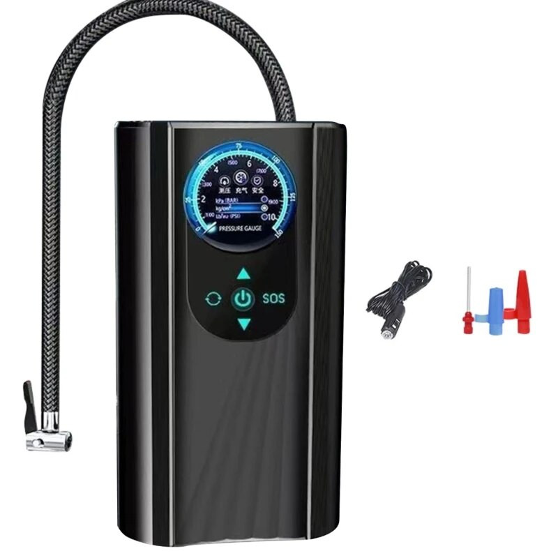 Õhukompressori rehvipump, digitaalsete rõhumõõturitega autorehv, 150 PSI autode, jalgrataste ja muude täispuhutavate seadmete jaoks