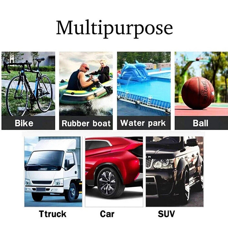 Φορητή αντλία αέρα διπλού κυλίνδρου 12V Ηλεκτρικό ελαστικό αυτοκινήτου βαρέως τύπου Φορητό αεροσυμπιεστής Φορητή αντλία αέρα διπλής χρήσης