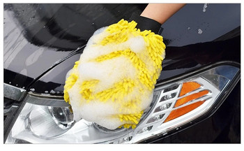 Γάντια διπλής όψης 1 ΤΕΜ. αδιάβροχο πλυντήριο αυτοκινήτου, γάντια σενίλ, χοντρό κερί καθαρισμού αυτοκινήτου, βούρτσα καθαρισμού αυτοκινήτου