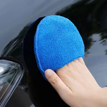 Гъби за полиране на автомобил с восък 5-инчови подложки за апликатор за детайли на автомобила Гъби от микрофибърна пяна с кръгли джобове Инструменти за почистване на автомобили