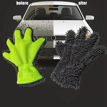 Βούρτσα καθαρισμού με μαλακά γάντια πλυσίματος αυτοκινήτου με 5 δάχτυλα για πετσέτες στεγνώματος πλυσίματος αυτοκινήτων και μοτοσυκλετών Styling αυτοκινήτου