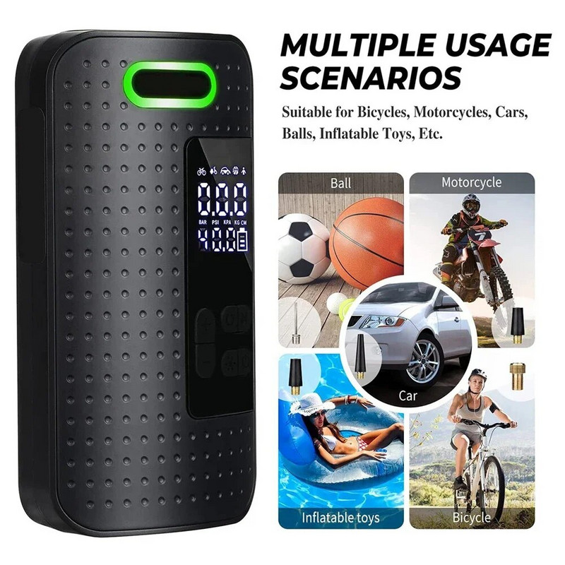 Μίνι φορητή ηλεκτρική αντλία αέρα αυτοκινήτου Φουσκωτή αντλία για ασύρματη αντλία αεροσυμπιεστή ελαστικών για μπάλα μοτοσικλέτας αυτοκινήτου