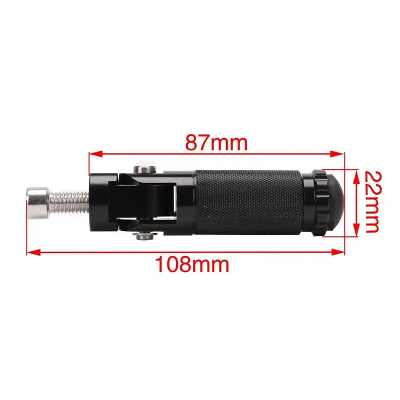 2gab Motociklu Motovelosipēdu salokāmi Kāju balsti Kāju tapi CNC Alumīnija Universālie kāju balsti Tapi Aizmugurējo pedāļu komplekts