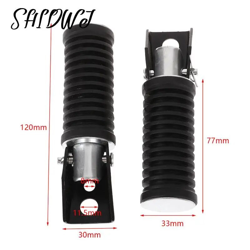 1 ζεύγος μανταλάκια ποδιού μοτοσικλέτας Στήριγμα ποδοσφαίρου μοτοσικλέτας γενικής χρήσης για πεντάλ ποδιού GS125 GN125 για τις περισσότερες μοτοσυκλέτες