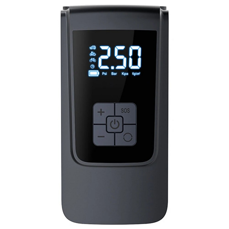 7,4/12V digitaalne õhupump 150 PSI autorehvi pumbaga LED-valgus kaasaskantav rehvipumba 6000 mAh elektriline mootorratta täitepump