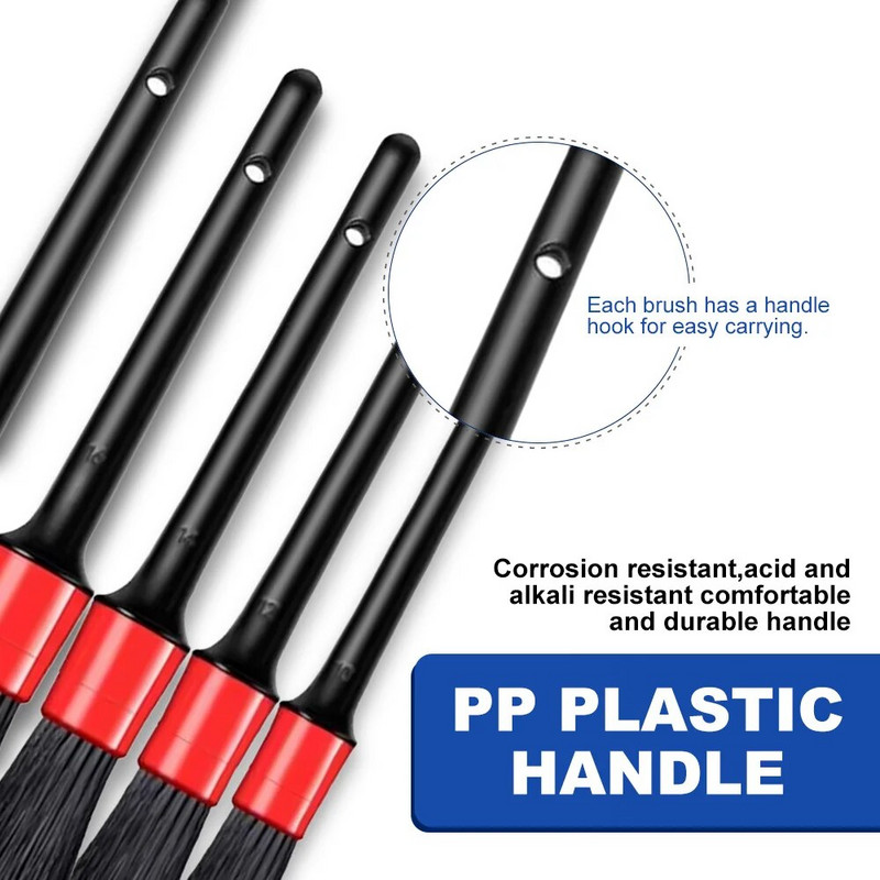 1gab/ 5gab Detalizēšanas suku komplekts Automašīnu birstes Automašīnu detaļu birste automašīnu tīrīšanai Detaļu birste Informācijas paneļa gaisa izplūdes riteņu suka