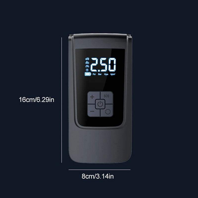 12V 150psi gaisa sūknis ar akumulatoru pārnēsājamu automašīnu riepu piepūšanu automašīnu motociklu un velosipēdu riepām