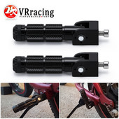 2 gab M8 Universālie motociklu motocikli saliekamie kāju balsti, kājiņas kāju balsti, kājiņas aizmugurējie pedāļi, komplekts CNC alumīnija motocikla daļa