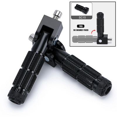 2 gab M8 Universālie motociklu motocikli saliekamie kāju balsti, kājiņas kāju balsti, kājiņas aizmugurējie pedāļi, komplekts CNC alumīnija motocikla daļa