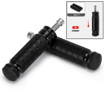 2 gab M8 Universālie motociklu motocikli saliekamie kāju balsti, kājiņas kāju balsti, kājiņas aizmugurējie pedāļi, komplekts CNC alumīnija motocikla daļa