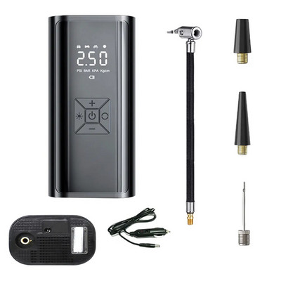 Riepu piesūcējs LED displejs gaisa kompresors inteliģents daudzfunkcionāls bezvadu gaisa sūknis transportlīdzekļu motociklam automašīnu riepu bumbām