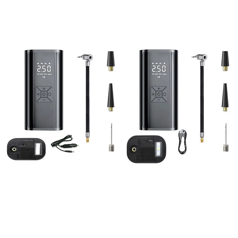 Riepu piesūcējs LED displejs gaisa kompresors inteliģents daudzfunkcionāls bezvadu gaisa sūknis transportlīdzekļu motociklam automašīnu riepu bumbām