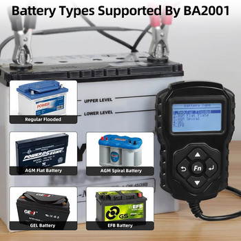 QUICKLYNKS BA2001 12V 24V Car Battery Tester Auto Battery System Analyzer 100-2000CCA Charging Cranking Test Tool με κωδικό QR