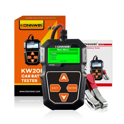 KONNWEI KW208 autoaku tester 12V 100 kuni 2000CCA väntamine laadimisahela tester aku analüsaator 12 volti aku tööriist BM550