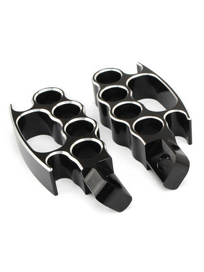 2 tk sõrmenuki jalatugi, vastupidavad alumiiniumist mootorratta jalapulgad pedaalid, mis sobivad Harley Touring Street fxcw xl883n xl1200n jaoks