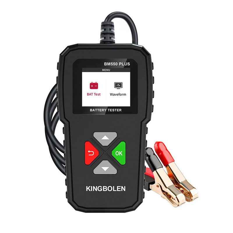 KINGBOLEN BM550 PLUS autoaku tester AUTO 6V 12V 24V akusüsteem tuvastab värvilise ekraani OBD EOBD CAN aku analüsaatori tööriist