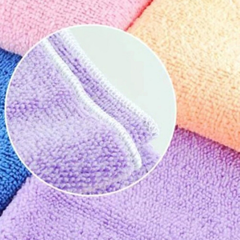 Ūdeni uzsūcošs mīksts mikrošķiedras dvieļu mazgāšanas lupatiņš Universāls tīrīšanas lupatiņš vannas matu žāvēšanai sejas auto mazgāšanai slaucīšana 30x30cm
