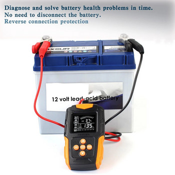 Ελεγκτής μπαταρίας αυτοκινήτου FOXSUR FBT200 12V 24V για υγρό/GEL/SLA/Flooded/EFB/Lead-Acid/AGM Test Tool Battery Analyzer Digital Analyzer