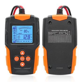 Ελεγκτής μπαταρίας αυτοκινήτου FOXSUR FBT200 12V 24V για υγρό/GEL/SLA/Flooded/EFB/Lead-Acid/AGM Test Tool Battery Analyzer Digital Analyzer