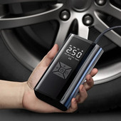 Nešiojamas oro kompresorius, elektrinis automobilio siurblys, automatinis motociklo padangų pripūtimo skaitmeninis slėgio matuoklis, aptinkamas su LED lempa