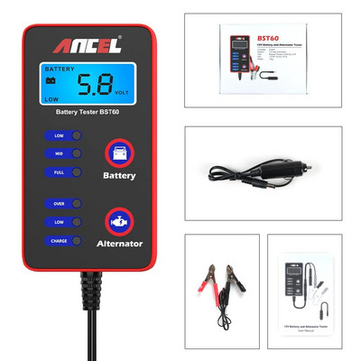 ANCEL BST60 12V autovoolu tester digitaalne aku analüsaator auto tester kiirgeneraatori laadimise tester auto aku tööriist