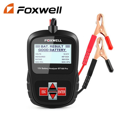 FOXWELL BT100 Pro 12V tester automobilskih baterija 100-1100CCA 12V digitalni analizator baterija Alat za skener punjenja pokretanja vozila