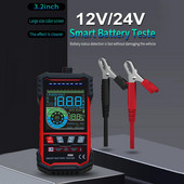 12/24V autóakkumulátor teszter 3,2 hüvelykes színes képernyős akkumulátor intelligens választás autó akkumulátor automatikus akkumulátorelemző tesztelő eszköz